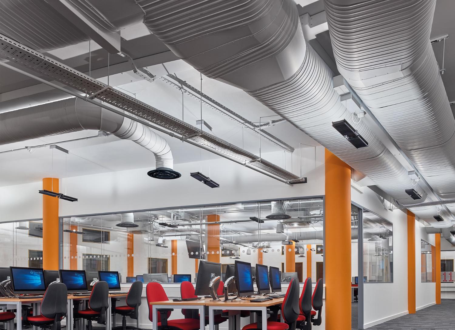 Dyson Cu-Beam lighting being used in student study area